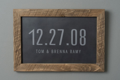 Personalized DATE Steel Sign (12" x 17")
