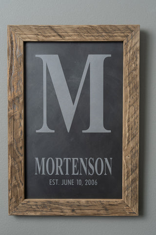 Personalized Large Letter Steel Sign (12" x 17")